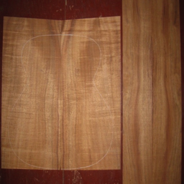 Koa OM/CL AA+ $150
(2) back plates 8-3/4" x 22"
(2) side plates 4-3/8" x 35-3/4"
Air dried since 2006, 15-1/4" OM pattern shown, beautiful honey-brown, medium curl, straight grain.
(2) consecutive sets available - set #137-1044 Koa OM/CL AA+ $150
(2) back plates 8-3/4" x 22"
(2) side plates 4-3/8" x 35-3/4"
Air dried since 2006, 15-1/4" OM pattern shown, beautiful honey-brown, medium curl, straight grain.
(2) consecutive sets available - set #137-1044
