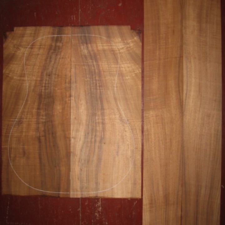 Koa OM/Dreadnought AA+ $160
(2) back plates 9" x 22"
(2) side plates 5" x 32-1/4"
Air dried since 2006, 16" dred pattern shown, medium curl, good color and striping.
set #136-1048 Koa OM/Dreadnought AA+ $160
(2) back plates 9" x 22"
(2) side plates 5" x 32-1/4"
Air dried since 2006, 16" dred pattern shown, medium curl, good color and striping.
set #136-1048