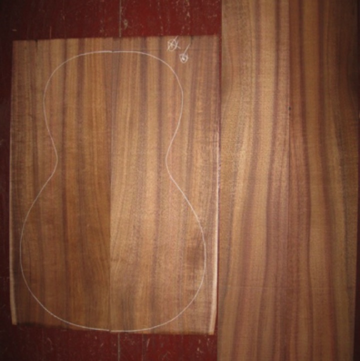 Koa 2/Parlor AA-grade $90
(2) back plates 7" x 19-1/2"
(2) side plates 4-3/8" x 29"
Air dried since 2013, 12-1/2" parlor pattern shown, good color and striping, vertical grain.
set #161-1220 Koa 2/Parlor AA-grade $90
(2) back plates 7" x 19-1/2"
(2) side plates 4-3/8" x 29"
Air dried since 2013, 12-1/2" parlor pattern shown, good color and striping, vertical grain.
set #161-1220