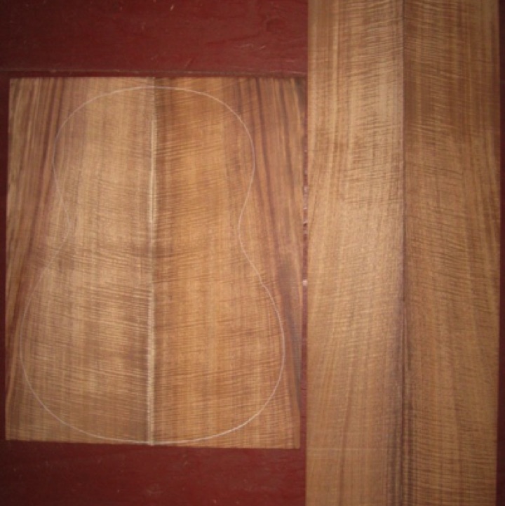 Koa OM/CL 4A $525
(2) back plates 8-1/4" x 20-1/4"
(2) side plates 5-1/4" x 34"
Air dried since 2005, 14-3/4" classical pattern shown; premium color and fiddleback curl, straight and vertical grain.
set #118-1419 Koa OM/CL 4A $525
(2) back plates 8-1/4" x 20-1/4"
(2) side plates 5-1/4" x 34"
Air dried since 2005, 14-3/4" classical pattern shown; premium color and fiddleback curl, straight and vertical grain.
set #118-1419