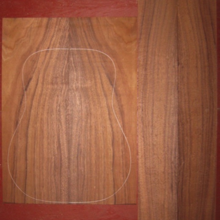 Koa OM/Dreadnought AA+ $170
(2) back plates 8-3/4" x 24-1/2"
(2) side plates 5-1/4" x 35-1/4"
Air dried since 2010, 16" dred pattern shown, straight grain, dense, with rich dark color and striping.
set #196-1421 Koa OM/Dreadnought AA+ $170
(2) back plates 8-3/4" x 24-1/2"
(2) side plates 5-1/4" x 35-1/4"
Air dried since 2010, 16" dred pattern shown, straight grain, dense, with rich dark color and striping.
set #196-1421