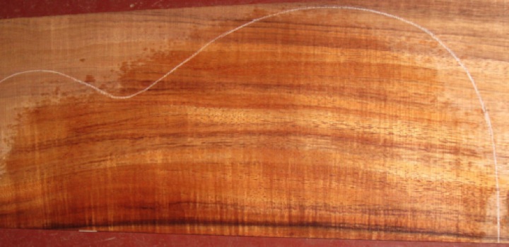 closeup, wetted
set #196-1439
6-pc OPTION for $270:
Making an all-koa body? We can add a matching (consecutive bookmatch) top. With straight-vertical grain, this will make a fine soundboard. closeup, wetted
set #196-1439
6-pc OPTION for $270:
Making an all-koa body? We can add a matching (consecutive bookmatch) top. With straight-vertical grain, this will make a fine soundboard.