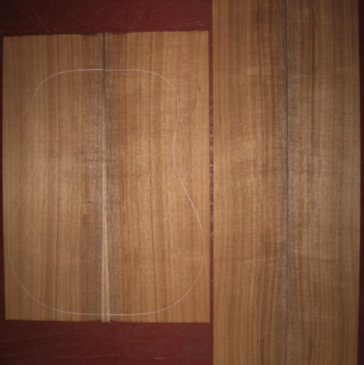 Koa OM/Dreadnought AAA $300
(2) back plates 8-1/2" x 24"
(2) side plates 6" x 35-1/2"
Air dried since 2015, 16" dred pattern shown, bright orange brown, straight & vertical grain, good curl. Gorgeous koa.
(2) consecutive sets available - set #178-1449 Koa OM/Dreadnought AAA $300
(2) back plates 8-1/2" x 24"
(2) side plates 6" x 35-1/2"
Air dried since 2015, 16" dred pattern shown, bright orange brown, straight & vertical grain, good curl. Gorgeous koa.
(2) consecutive sets available - set #178-1449