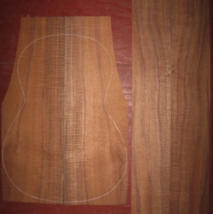 Koa Parlor/CL 3A-4A $315
(2) back plates 7-1/2" x 22"
(2) side plates 4-1/2" x 31-1/4"
Air dried since 2010, 14-5/8" classical pattern shown; rich color and striping and strong curl.
set #197-1462 Koa Parlor/CL 3A-4A $315
(2) back plates 7-1/2" x 22"
(2) side plates 4-1/2" x 31-1/4"
Air dried since 2010, 14-5/8" classical pattern shown; rich color and striping and strong curl.
set #197-1462