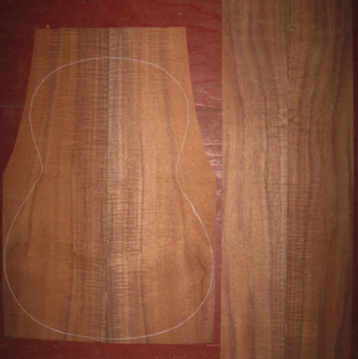 Koa Parlor/CL 3A-4A $315
(2) back plates 7-1/2" x 22"
(2) side plates 4-1/2" x 31-1/4"
Air dried since 2010, 14-5/8" classical pattern shown; rich color and striping and strong curl.
set #197-1462 Koa Parlor/CL 3A-4A $315
(2) back plates 7-1/2" x 22"
(2) side plates 4-1/2" x 31-1/4"
Air dried since 2010, 14-5/8" classical pattern shown; rich color and striping and strong curl.
set #197-1462