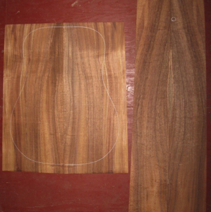 Koa OM/Dreadnought AAA $275
(2) back plates 9-1/4" x 22" (taper to 8-3/4")
(2) side plates 5-3/4" x 35-1/4" (taper to 4-3/4")
Air dried since 2006, 16" dred pattern shown, rich dark color with pomelle flame figure.
set #138-1517 Koa OM/Dreadnought AAA $275
(2) back plates 9-1/4" x 22" (taper to 8-3/4")
(2) side plates 5-3/4" x 35-1/4" (taper to 4-3/4")
Air dried since 2006, 16" dred pattern shown, rich dark color with pomelle flame figure.
set #138-1517