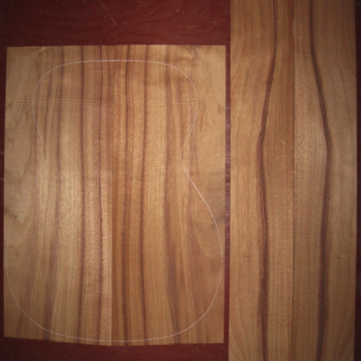Koa OM/CL A+ $80
(2) back plates 7-3/4" x 20-3/4"
(2) side plates 4-3/8" x 32"
Air dried since 2013, 15-1/4" OM pattern shown, bright color and striping.
(3) consecutive sets available - set #163-1521 Koa OM/CL A+ $80
(2) back plates 7-3/4" x 20-3/4"
(2) side plates 4-3/8" x 32"
Air dried since 2013, 15-1/4" OM pattern shown, bright color and striping.
(3) consecutive sets available - set #163-1521