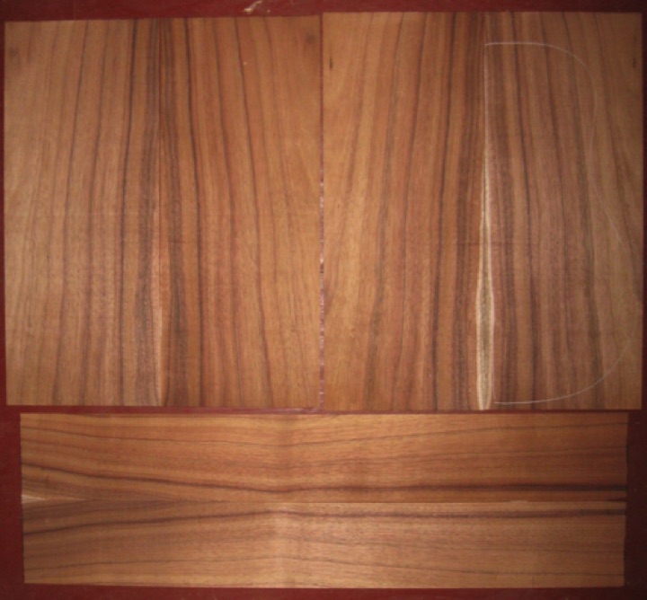6-pc Koa OM/Dreadnought AA $195
(4) top-back plates 9" x 22"
(2) side plates 5" x 34-1/2"
Air dried since 2015, 16" dred pattern shown, straight & vertical grain, rich colors and striping.
set #175-1658 6-pc Koa OM/Dreadnought AA $195
(4) top-back plates 9" x 22"
(2) side plates 5" x 34-1/2"
Air dried since 2015, 16" dred pattern shown, straight & vertical grain, rich colors and striping.
set #175-1658