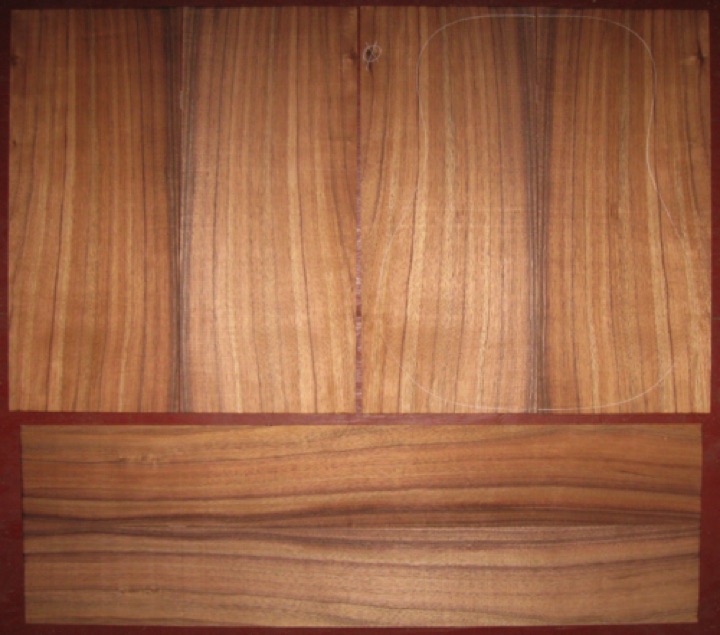 6-pc Koa OM/Dreadnought AA $195
(4) top-back plates 9" x 20-7/8"
(2) side plates 5-1/4" x 35"
Air dried since 2015, 16" dred pattern shown, straight & vertical grain, rich colors and striping.
set #175-1671 6-pc Koa OM/Dreadnought AA $195
(4) top-back plates 9" x 20-7/8"
(2) side plates 5-1/4" x 35"
Air dried since 2015, 16" dred pattern shown, straight & vertical grain, rich colors and striping.
set #175-1671