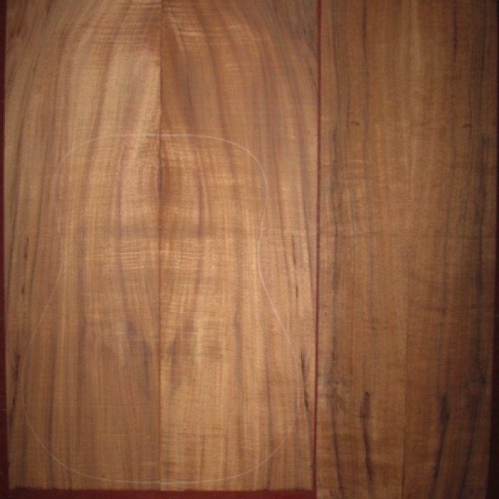 Koa OM/Dreadnought AA+ $150
(2) back plates 9" x 29"
(2) side plates 5" (min.) x 34"
Air dried since 2006, 16" dred pattern shown, medium curl, vertical grain.
(2) consecutive sets available - set #136-973 Koa OM/Dreadnought AA+ $150
(2) back plates 9" x 29"
(2) side plates 5" (min.) x 34"
Air dried since 2006, 16" dred pattern shown, medium curl, vertical grain.
(2) consecutive sets available - set #136-973