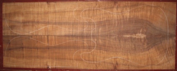 Koa Electric/Bass Tops 3A & 4A $225 for both
(2) plates 7" x 37-1/4", .160" thick
Air dried since 2006, 13" electric patterns shown; two sibling guitar tops or a matching top and back, strong flame especially on 4A top (at right).
set #137-1109 Koa Electric/Bass Tops 3A & 4A $225 for both
(2) plates 7" x 37-1/4", .160" thick
Air dried since 2006, 13" electric patterns shown; two sibling guitar tops or a matching top and back, strong flame especially on 4A top (at right).
set #137-1109
