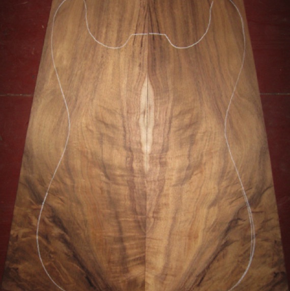 Koa Electric Top 3A $125
(2) top plates 8-1/2" x 19-1/4" (taper to 5-1/2" width)
Air dried since 2006, .225" thickness, 13" x 19" pattern shown, beautiful flame.
set #136-1324 Koa Electric Top 3A $125
(2) top plates 8-1/2" x 19-1/4" (taper to 5-1/2" width)
Air dried since 2006, .225" thickness, 13" x 19" pattern shown, beautiful flame.
set #136-1324