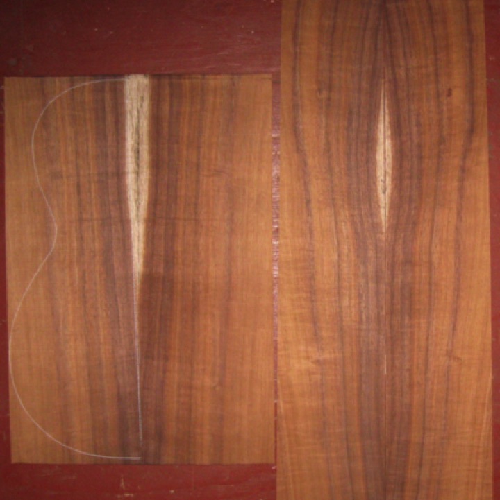 Koa Parlor/1 $180
(2) back plates 6-1/2" x 18-7/8"
(2) side plates 5-1/4" x 30-1/2" (taper to 4-3/4")
Air dried since 2016, 12-1/4" parlor pattern shown. Dark, rich koa with medium flame. Gorgeous.
set #175-2409 Koa Parlor/1 $180
(2) back plates 6-1/2" x 18-7/8"
(2) side plates 5-1/4" x 30-1/2" (taper to 4-3/4")
Air dried since 2016, 12-1/4" parlor pattern shown. Dark, rich koa with medium flame. Gorgeous.
set #175-2409