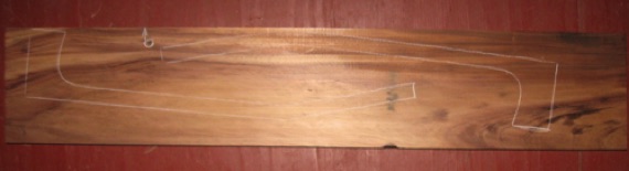 Koa Guitar Neck Blank A $175
36-3/4" x 6-3/4", 2" thick
Style C. Air dried since 2010, Flatsawn faces, vertical grain on edges, knot outside pattern.
face #1   -   blank #196-1718