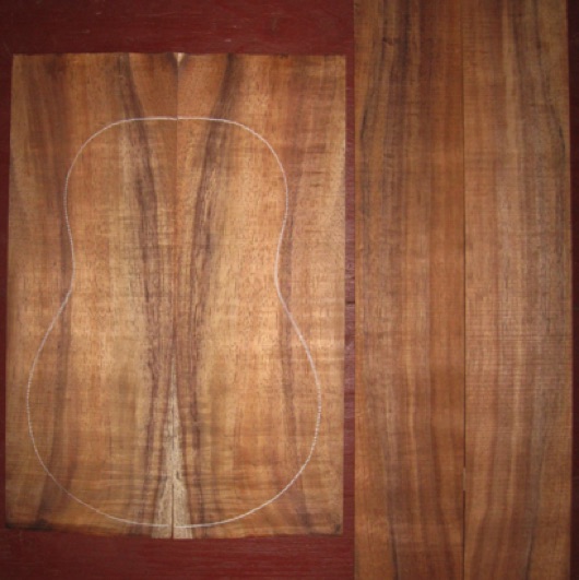 Koa Tenor Uke back-sides AA $55
(2) back plates 5" x 14"
(2) side plates 3-1/4" x 20-1/2"
Air dried since 2013, good color and striping, straight grain.
set #170-1189 Koa Tenor Uke back-sides AA $55
(2) back plates 5" x 14"
(2) side plates 3-1/4" x 20-1/2"
Air dried since 2013, good color and striping, straight grain.
set #170-1189