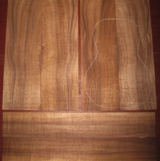 Koa Baritone/Tenor Ukulele 2A+ $115
(4) top-back plates 5-1/2" x 17"
(2) side plates 3-1/2" x 22"
Air dried since 2006, straight grain, rich color, light-med figure. Handsome set.
set #138-1329 Koa Baritone/Tenor Ukulele 2A+ $115
(4) top-back plates 5-1/2" x 17"
(2) side plates 3-1/2" x 22"
Air dried since 2006, straight grain, rich color, light-med figure. Handsome set.
set #138-1329