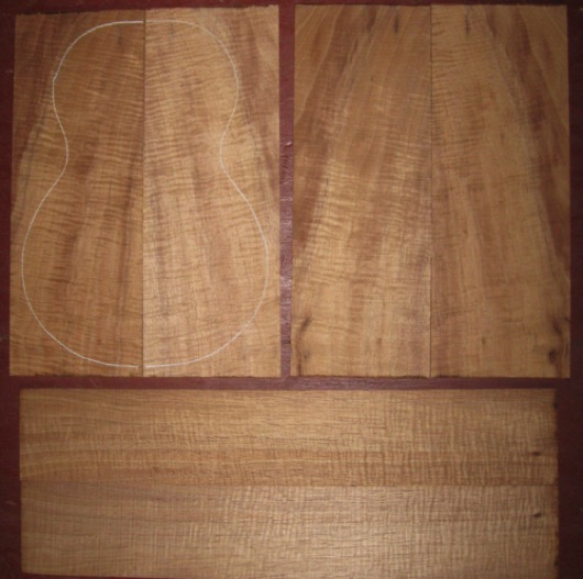 Koa Concert/Soprano 'Ukulele 4A $150
(4) top-back plates 4-3/8" x 12"
(2) side plates 3" x 17"
Air dried since 2005, bright orange-brown
color; strong, tight fiddleback curl.
set #118-1481 Koa Concert/Soprano 'Ukulele 4A $150
(4) top-back plates 4-3/8" x 12"
(2) side plates 3" x 17"
Air dried since 2005, bright orange-brown
color; strong, tight fiddleback curl.
set #118-1481