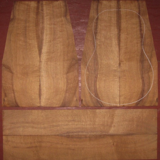 Koa Tenor Ukulele AAA $155
(4) top-back plates 4-7/8" x 13-1/2"
(2) side plates 3-1/4" x 19-3/4"
Air dried since 2005, tenor pattern shown, lots of flame, bright colors.
set #119-1506 Koa Tenor Ukulele AAA $155
(4) top-back plates 4-7/8" x 13-1/2"
(2) side plates 3-1/4" x 19-3/4"
Air dried since 2005, tenor pattern shown, lots of flame, bright colors.
set #119-1506