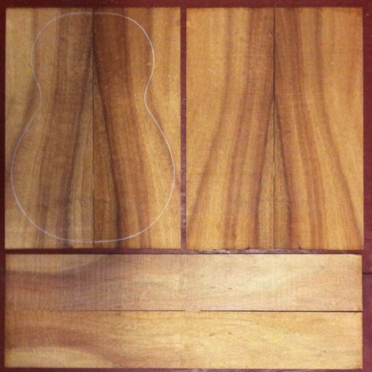 Koa Baritone-Tenor Ukulele AA+ $110
(4) top-back plates 5-1/2" x 15"
(2) side plates 3-1/2" x 22"
Air dried since 1996, baritone pattern shown, nice quilt figure, lots of color variation.
set #191-1652 Koa Baritone-Tenor Ukulele AA+ $110
(4) top-back plates 5-1/2" x 15"
(2) side plates 3-1/2" x 22"
Air dried since 1996, baritone pattern shown, nice quilt figure, lots of color variation.
set #191-1652