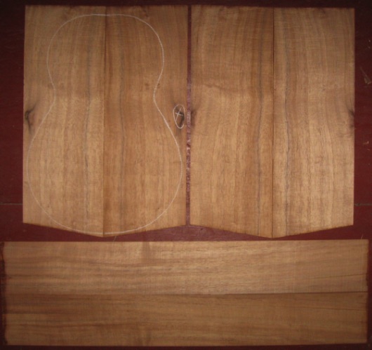 Koa Baritone/Tenor Ukulele AA $95
(4) top-back plates 5-3/8" x 15-1/4" at joint
(2) side plates 3-1/2" x 24-1/2"
Air dried since 2006, straight and vertical grain, shown with baritone pattern, medium curl.
set #129-1734 Koa Baritone/Tenor Ukulele AA $95
(4) top-back plates 5-3/8" x 15-1/4" at joint
(2) side plates 3-1/2" x 24-1/2"
Air dried since 2006, straight and vertical grain, shown with baritone pattern, medium curl.
set #129-1734