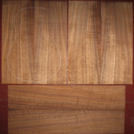Koa Tenor Ukulele AAA $145
(4) top-back plates 5-1/4" x 13-3/4"
(2) side plates 4" x 19-3/4"
Air dried since 2015, tenor pattern shown, bright orange-brown color with tight fiddleback.
set #170-1765 Koa Tenor Ukulele AAA $145
(4) top-back plates 5-1/4" x 13-3/4"
(2) side plates 4" x 19-3/4"
Air dried since 2015, tenor pattern shown, bright orange-brown color with tight fiddleback.
set #170-1765