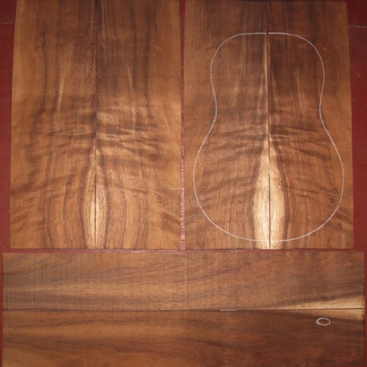 Koa Tenor Ukulele AA+ $120
(4) top-back plates 4-3/4" x 14-1/2"
(2) side plates 3-1/4" x 20-1/2"
Air dried since 2010, tenor pattern shown, rich dark koa, strong curl on top/back.
(2) consecutive sets available - set #179-1993 Koa Tenor Ukulele AA+ $120
(4) top-back plates 4-3/4" x 14-1/2"
(2) side plates 3-1/4" x 20-1/2"
Air dried since 2010, tenor pattern shown, rich dark koa, strong curl on top/back.
(2) consecutive sets available - set #179-1993