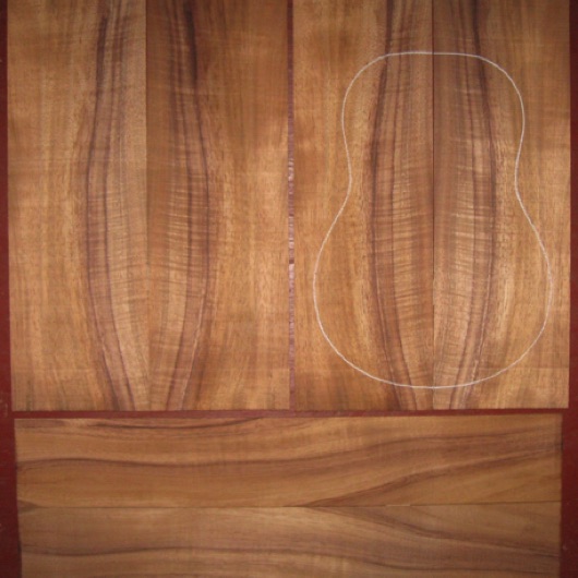 Koa Tenor Ukulele 2A+ $110
(4) top-back plates 5" x 15-1/2"
(2) side plates 3-1/4" x 20"
Air dried since 2016, tenor pattern shown, strong flame top/back, light figure on sides.
set #181-2038 Koa Tenor Ukulele 2A+ $110
(4) top-back plates 5" x 15-1/2"
(2) side plates 3-1/4" x 20"
Air dried since 2016, tenor pattern shown, strong flame top/back, light figure on sides.
set #181-2038