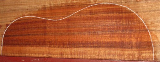 closeup, wetted
set #192-2039
Contrasting band of heart wood is seen at center joint (it's not sapwood). closeup, wetted
set #192-2039
Contrasting band of heart wood is seen at center joint (it's not sapwood).