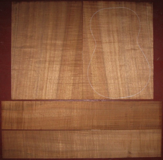 Koa Soprano Ukulele AAA $90
(2) 1-pc top-back plates 7-1/2" x 10-3/8"
(2) side plates 3" x 17"
Air dried since 2010, bright colors; good curl, straight and vertical grain.
set #198-2085 Koa Soprano Ukulele AAA $90
(2) 1-pc top-back plates 7-1/2" x 10-3/8"
(2) side plates 3" x 17"
Air dried since 2010, bright colors; good curl, straight and vertical grain.
set #198-2085