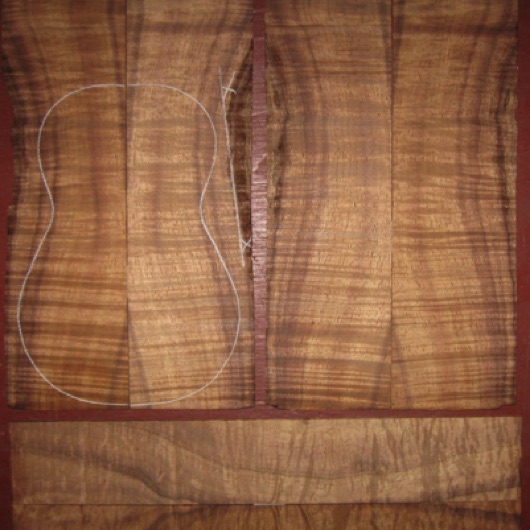 Koa Soprano Ukulele 4A $120
(4) top-back plates 3-3/4" x 14"
(2) side plates 2-1/2" x 15-1/2"
Air dried since 2005, dramatic flame-curl.
set #119-2086 Koa Soprano Ukulele 4A $120
(4) top-back plates 3-3/4" x 14"
(2) side plates 2-1/2" x 15-1/2"
Air dried since 2005, dramatic flame-curl.
set #119-2086