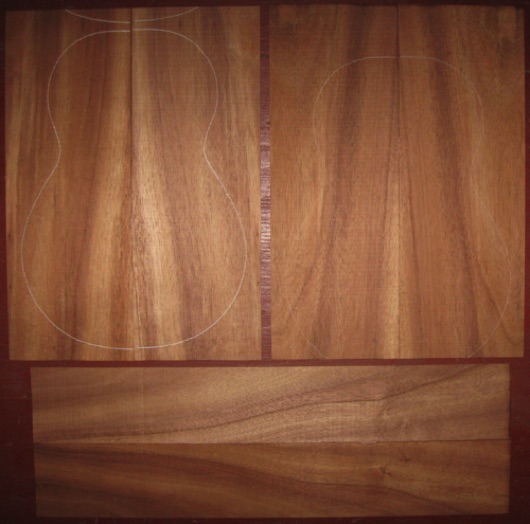 Koa Baritone/Tenor Ukulele A+ $75
(4) top-back plates 5-3/4" x 16-1/2"
(2) side plates 3-1/2" x 22"
Air dried since 1996, shown with baritone pattern, bright color bands, light figure.
set #191-2100 Koa Baritone/Tenor Ukulele A+ $75
(4) top-back plates 5-3/4" x 16-1/2"
(2) side plates 3-1/2" x 22"
Air dried since 1996, shown with baritone pattern, bright color bands, light figure.
set #191-2100