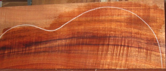 closeup, wetted
set 181-2269
Light spalting in the outer upper and lower bout on one top (back) bookmatch. Solid koa. closeup, wetted
set 181-2269
Light spalting in the outer upper and lower bout on one top (back) bookmatch. Solid koa.