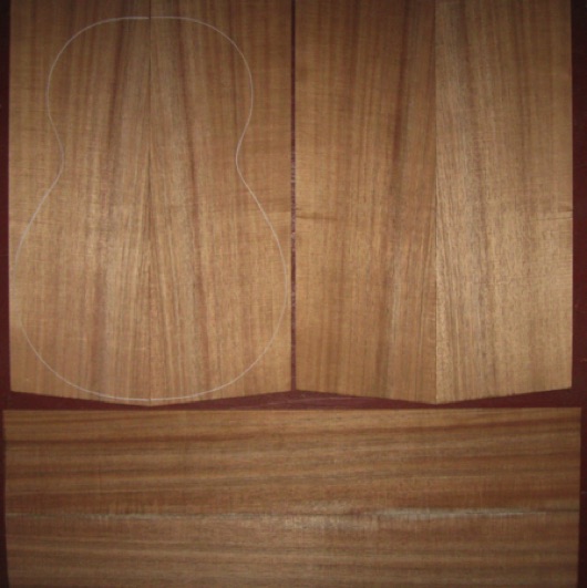 Koa Baritone/Tenor Ukulele AA $125
(4) top-back plates 5-1/4" x 15-1/4"
(2) side plates 4" x 22"
Air dried since 2019, baritone pattern shown, fine curl, straight-vertical grain.
set #202-2270 Koa Baritone/Tenor Ukulele AA $125
(4) top-back plates 5-1/4" x 15-1/4"
(2) side plates 4" x 22"
Air dried since 2019, baritone pattern shown, fine curl, straight-vertical grain.
set #202-2270