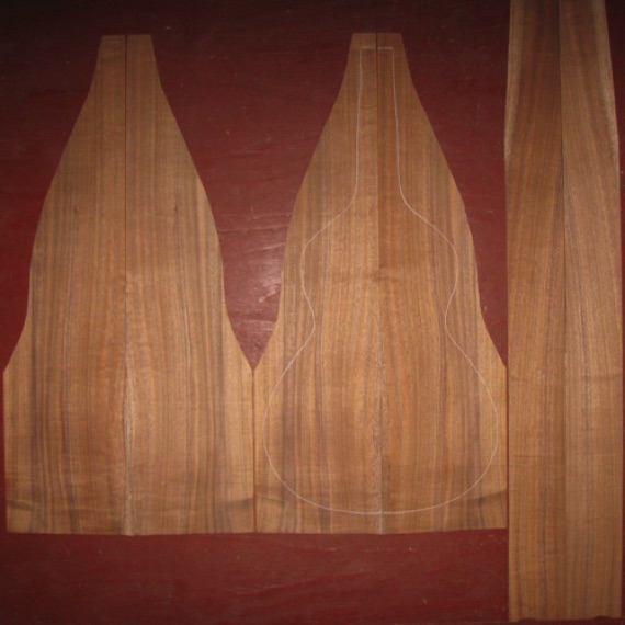 Koa Weissenborn AAA  $525
(4) top-back plates 8-1/2" x 34-1/2"
(2) side plates 4" x 44"
Air dried since 2019, good flame-curl, gorgeous color, vertical and straight grain.
set #206-2514