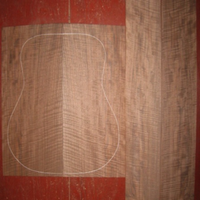 Walnut D/Jumbo AAA+ $135
(2) back plates 9" x 22"
(2) side plates 5" x 32-1/4" (plus 2-9" headplates)
Air dried since 2002, medium curl, 16" dred pattern shown, straight-vertical grain, great color, strong curl.
set #102-1052
Walnut D/Jumbo AAA+ $135
(2) back plates 9" x 22"
(2) side plates 5" x 32-1/4" (plus 2-9" headplates)
Air dried since 2002, medium curl, 16" dred pattern shown, straight-vertical grain, great color, strong curl.
set #102-1052