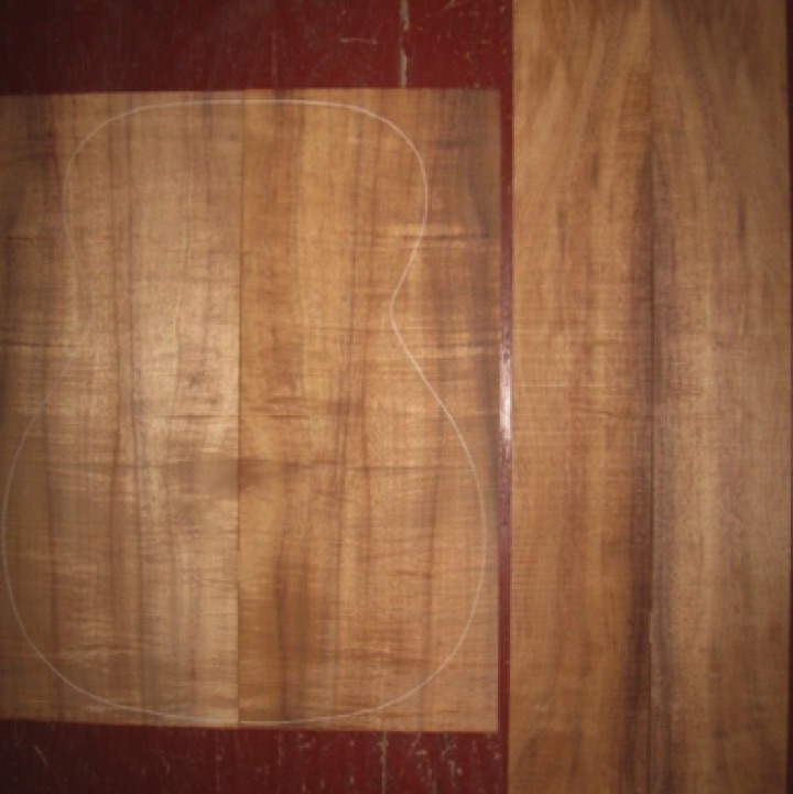 Koa OM/CL AA+ $120
(2) back plates 8-1/8" x 20-1/4"
(2) side plates 4-3/8" x 32-1/2"
Air dried since 2006, 15-1/4" concert pattern shown, back plates especially curly.
(2) consecutive sets available - set #137-1287 Koa OM/CL AA+ $120
(2) back plates 8-1/8" x 20-1/4"
(2) side plates 4-3/8" x 32-1/2"
Air dried since 2006, 15-1/4" concert pattern shown, back plates especially curly.
(2) consecutive sets available - set #137-1287