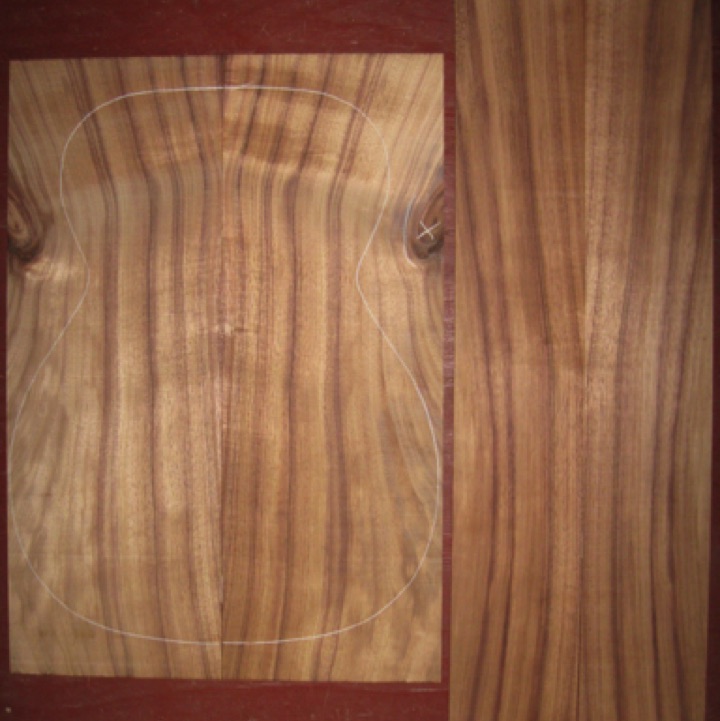 Koa OM/CL A+ $65
(2) back plates 7-3/4" x 22"
(2) side plates 4-1/2" x 33-1/4"
Air dried since 2013, 15-1/4" OM pattern shown, bright color and striping, light curl.
(3) consecutive sets available - set #163-1509 Koa OM/CL A+ $65
(2) back plates 7-3/4" x 22"
(2) side plates 4-1/2" x 33-1/4"
Air dried since 2013, 15-1/4" OM pattern shown, bright color and striping, light curl.
(3) consecutive sets available - set #163-1509