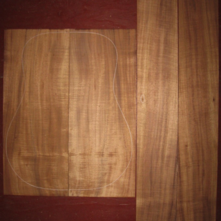 Koa OM/Dreadnought AA+ $95
(2) back plates 8-1/2" x 21-1/2"
(2) side plates 5-1/4" x 32-3/4"
Air dried since 2006, shown with 16" dreadnought pattern, bright blond koa with lots of curl.
set #136-1615 Koa OM/Dreadnought AA+ $95
(2) back plates 8-1/2" x 21-1/2"
(2) side plates 5-1/4" x 32-3/4"
Air dried since 2006, shown with 16" dreadnought pattern, bright blond koa with lots of curl.
set #136-1615