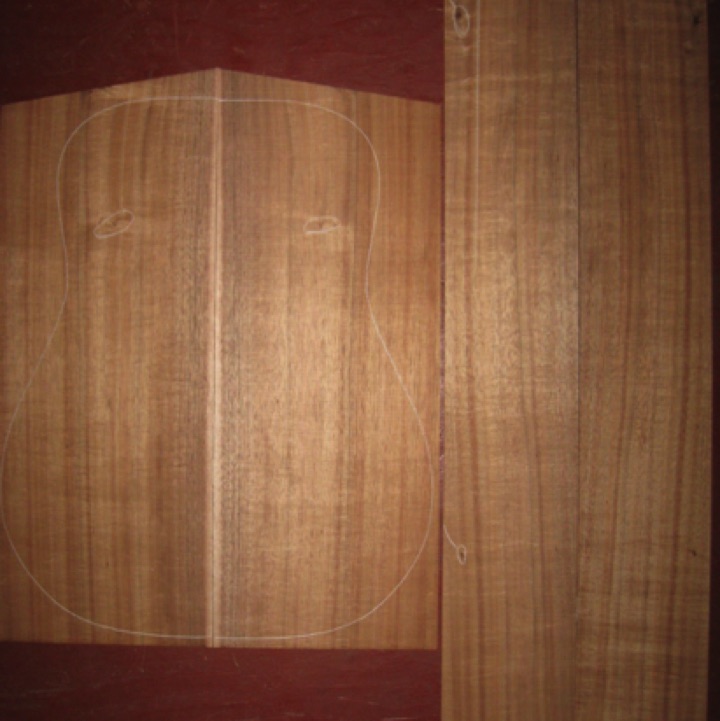 Koa OM/Dreadnought AA+ $130
(2) back plates 8-1/4" x 21-1/2" (at center joint)
(2) side plates 5" x 32"
Air dried since 2015, 16" dred pattern shown, straight and vertical grain w/bright color and good fiddleback curl.
set #178-1668 Koa OM/Dreadnought AA+ $130
(2) back plates 8-1/4" x 21-1/2" (at center joint)
(2) side plates 5" x 32"
Air dried since 2015, 16" dred pattern shown, straight and vertical grain w/bright color and good fiddleback curl.
set #178-1668