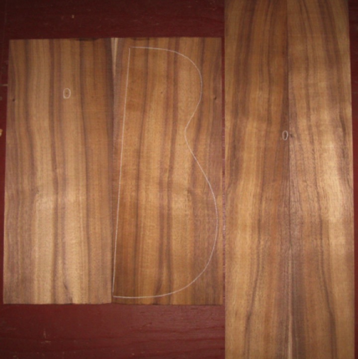 Koa OM/Dreadnought A+ $85
(2) back plates 8-1/2" x 21"
(2) side plates 5" x 32-1/8"
Air dried since 2013, 15-1/4" OM pattern shown (dred = ok); lots of color and stripes w/light flame.
(2) consecutive sets available - set #161-2052 Koa OM/Dreadnought A+ $85
(2) back plates 8-1/2" x 21"
(2) side plates 5" x 32-1/8"
Air dried since 2013, 15-1/4" OM pattern shown (dred = ok); lots of color and stripes w/light flame.
(2) consecutive sets available - set #161-2052