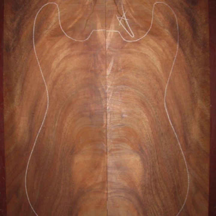Koa Electric Top AA $45
(2) top plates 8" x 20"
Split at one end, will be fine with double cutaway as shown; 13" x 18-1/2" electric pattern shown; rich color with crotch figure.
(2) consecutive sets available - set #138-1218 Koa Electric Top AA $45
(2) top plates 8" x 20"
Split at one end, will be fine with double cutaway as shown; 13" x 18-1/2" electric pattern shown; rich color with crotch figure.
(2) consecutive sets available - set #138-1218